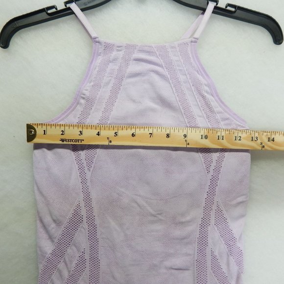 Athleta Active Tank Top Size M Purple Women's Cross Back Built In Bra - Picture 5 of 11